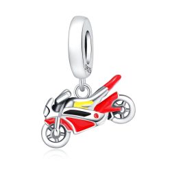 Červený blesk – Motorkářský stříbrný přívěsek