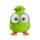 Stříbrný přívěsek Zelený Angry Bird