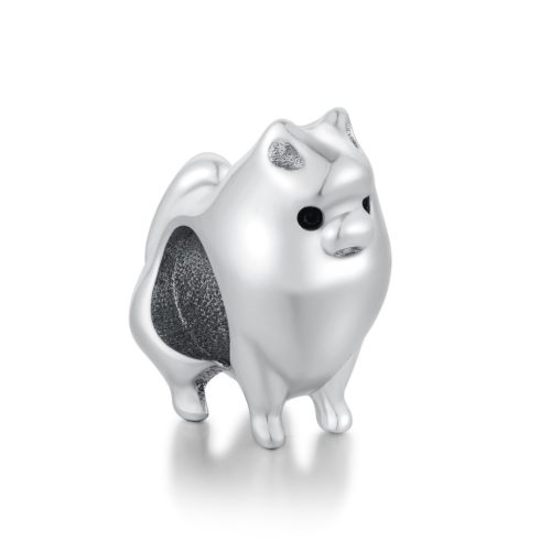 Chlupatý Pomeranian Špic stříbrný přívěsek