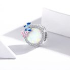 Stříbrný opálový motýlí charm