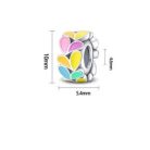 Stříbrný korálek Barevný okvětní lístek